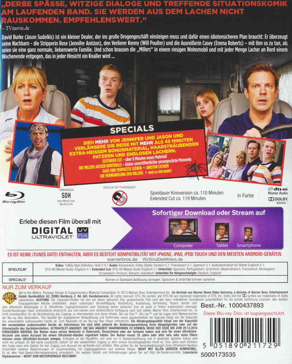 Wir sind die Millers - Extended Cut (blu-ray)