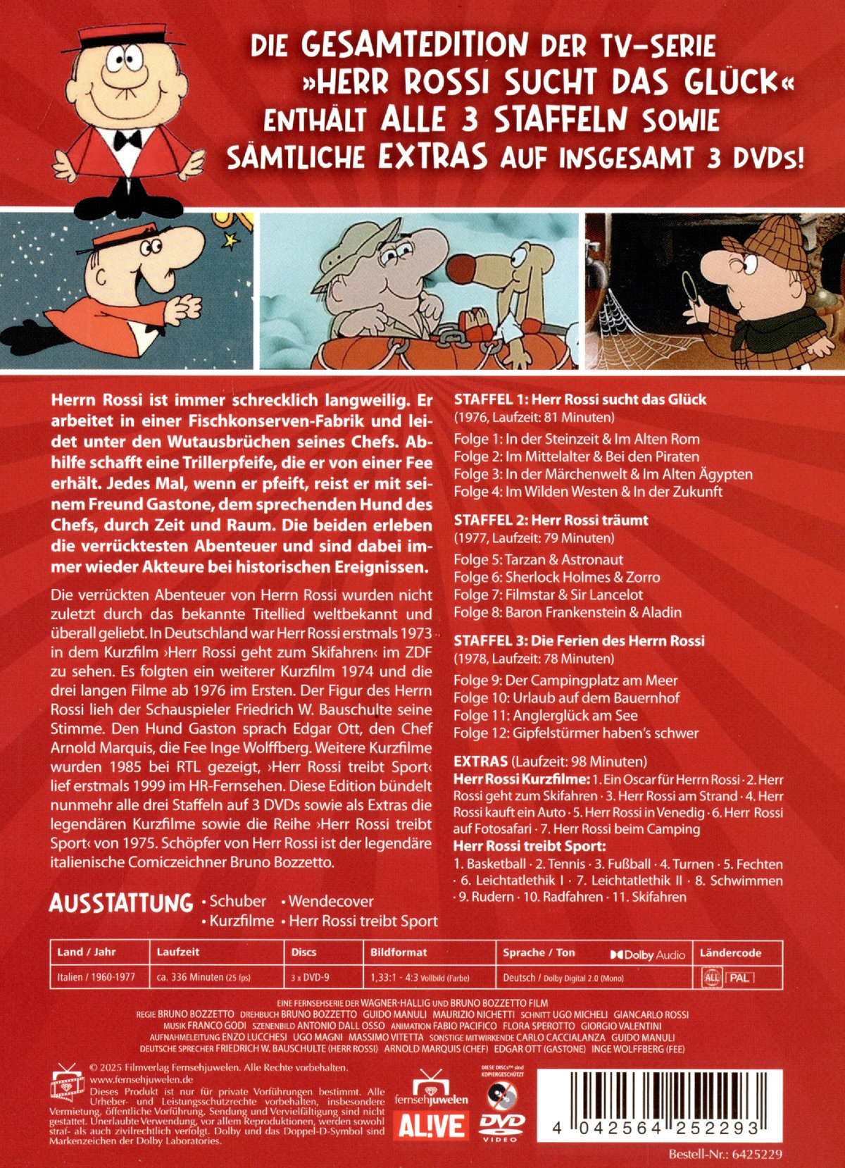 Herr Rossi sucht das Glück - Gesamtedition: Alle 3 Staffeln plus Extras  [3 DVDs]  (DVD)