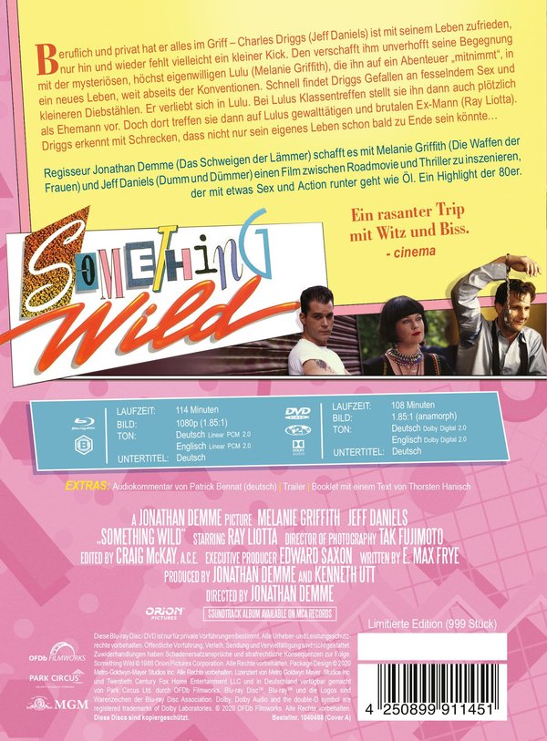 Something Wild - Gefährliche Freundin - Uncut Mediabook Edition (DVD+blu-ray) (A)