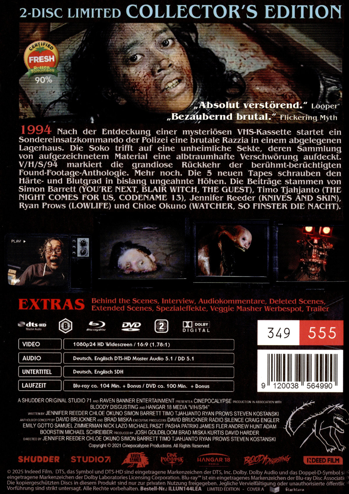 V/H/S/94 - VHS 94 - Uncut Mediabook Edition  (DVD+blu-ray) (A)