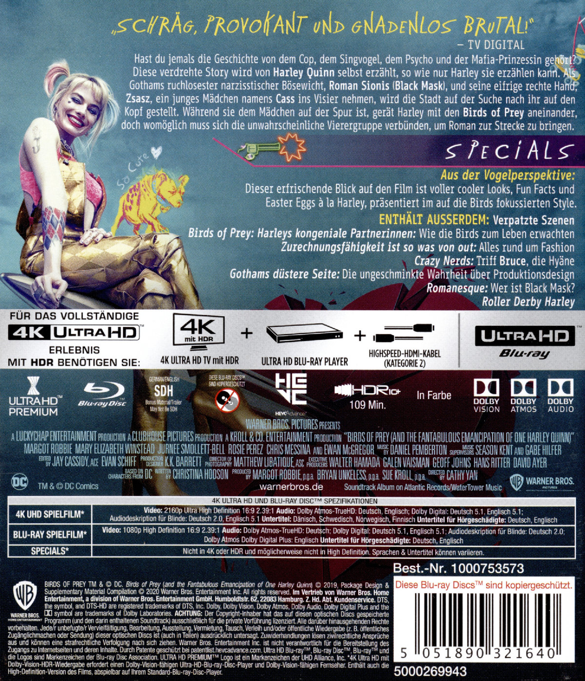 Birds of Prey - The Emancipation of Harley Quinn (4K Ultra HD)