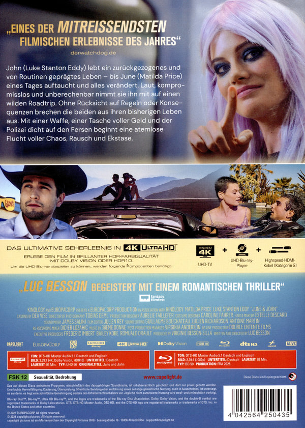 June and John - Uncut Mediabook Edition  (4K Ultra HD+blu-ray) 