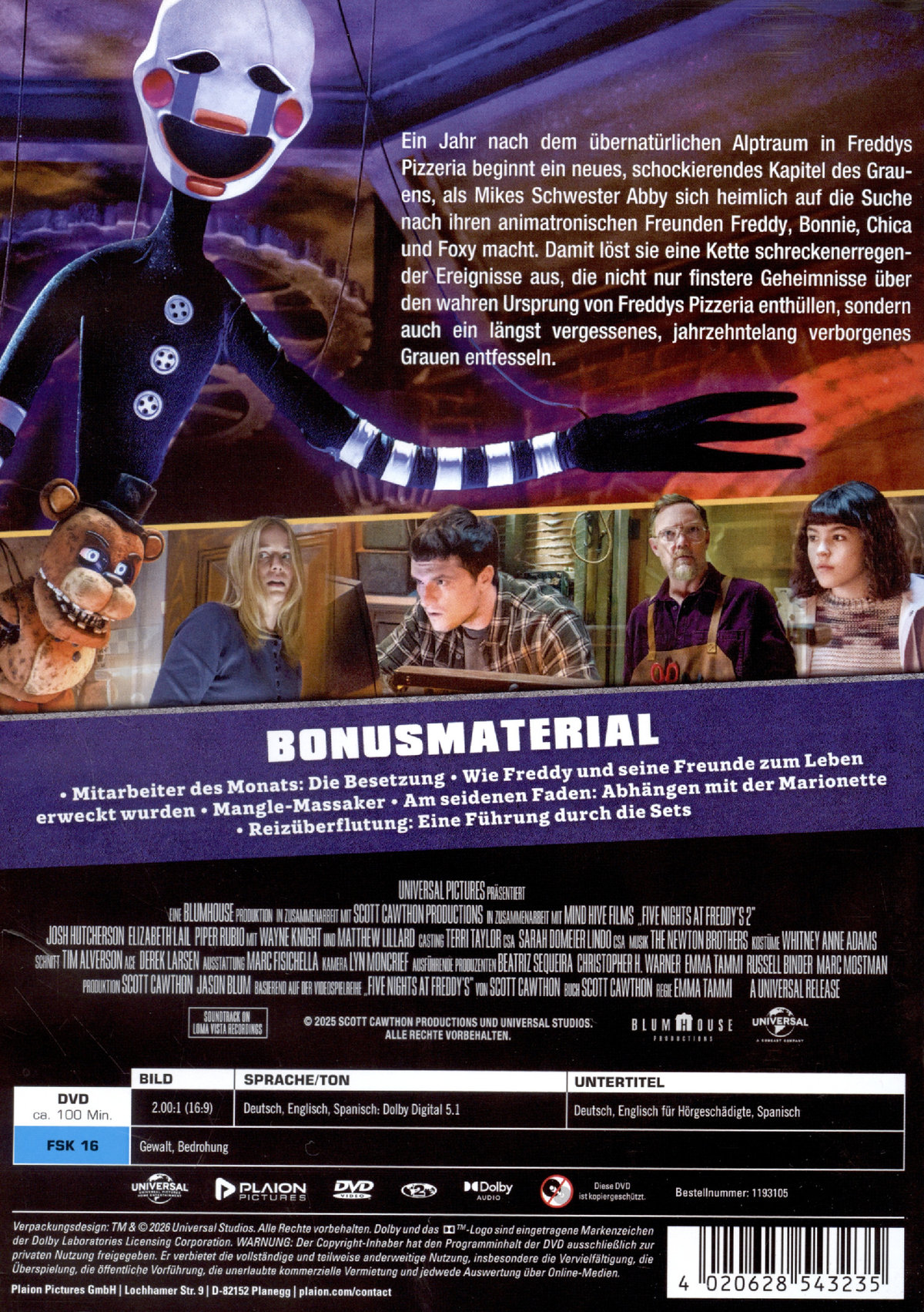 Five Nights at Freddy's 2  (DVD)