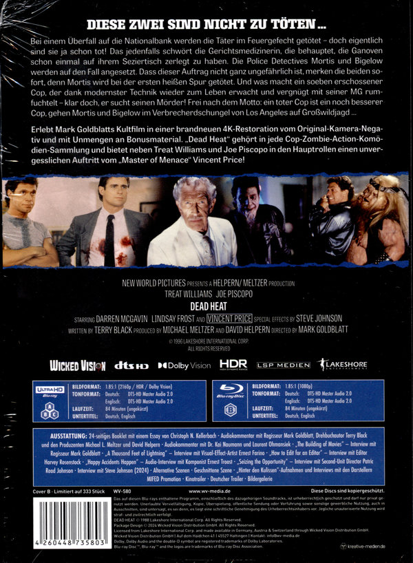 Dead Heat - Uncut Mediabook Edition  (4K Ultra HD+blu-ray) (B)