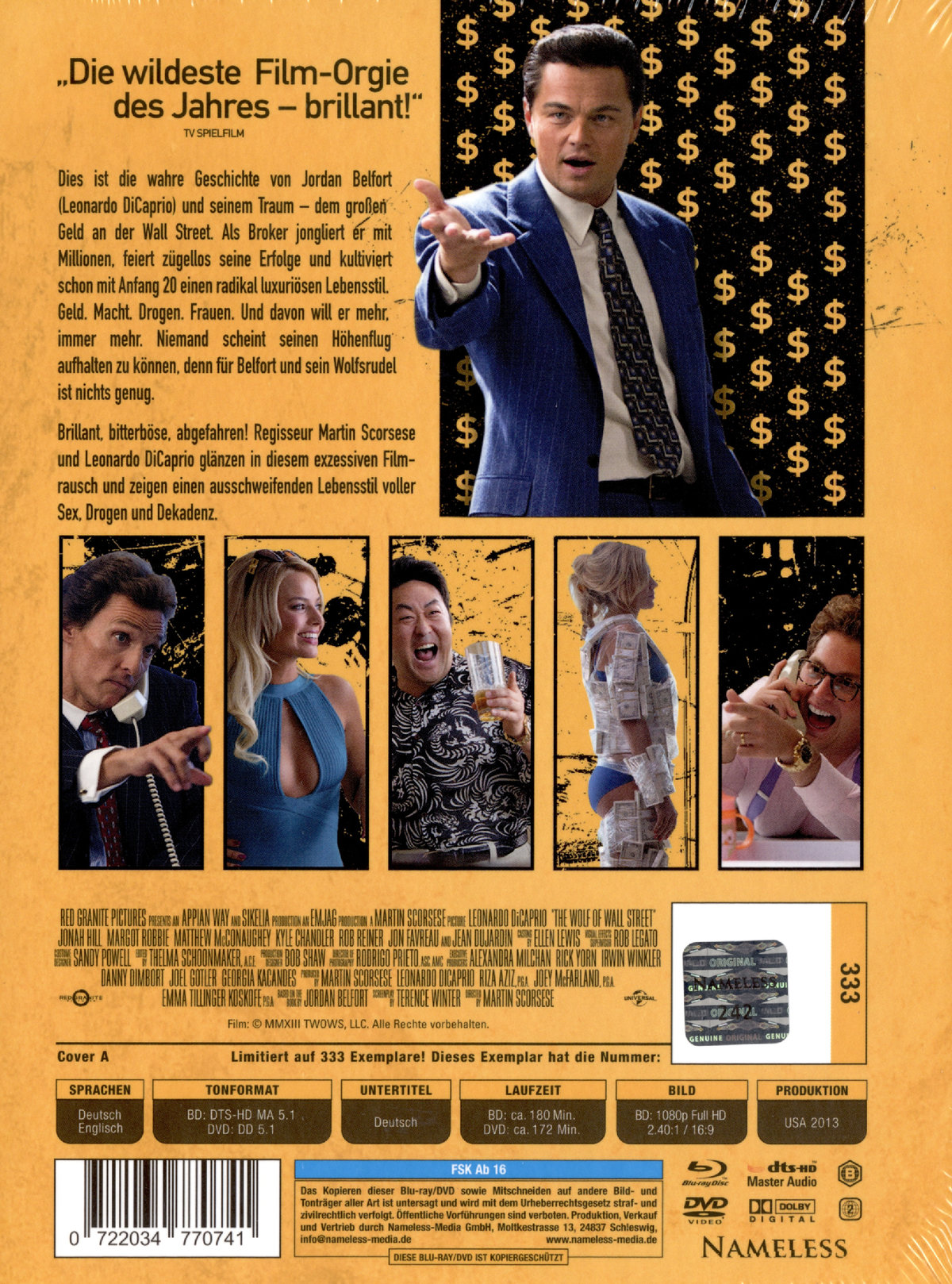 The Wolf of Wall Street - Uncut Mediabook Edition  (DVD+blu-ray) (A)