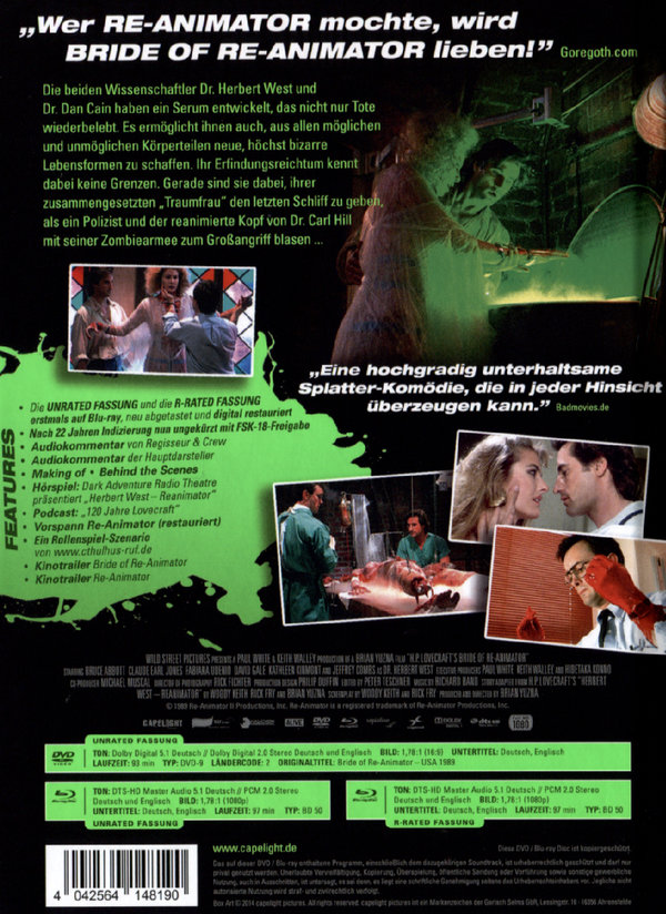 Bride of Re-Animator - Uncut Mediabook Edition  (DVD+blu-ray)