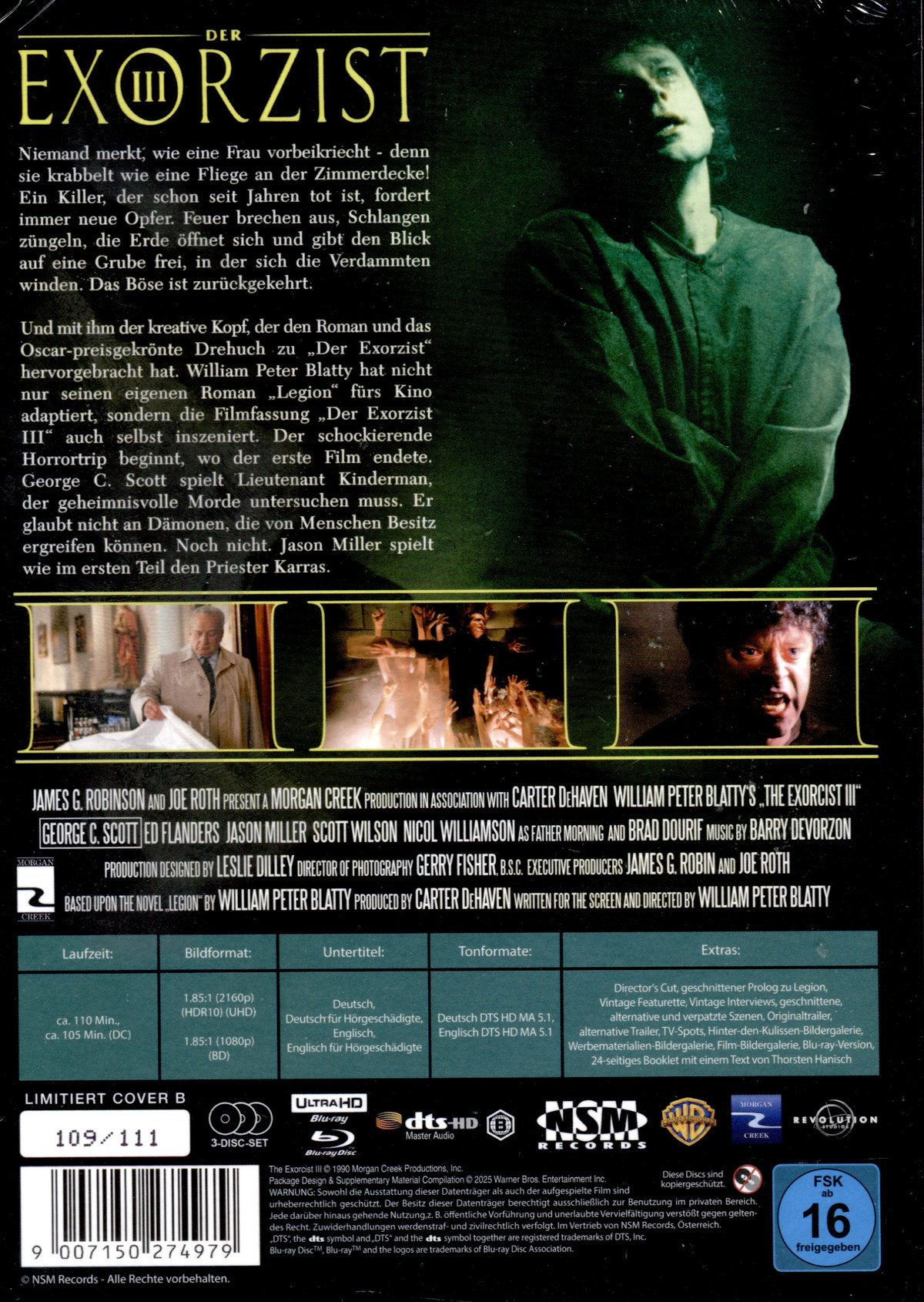 Der Exorzist 3 - Uncut Mediabook Edition  (4K Ultra HD+blu-ray) (B)