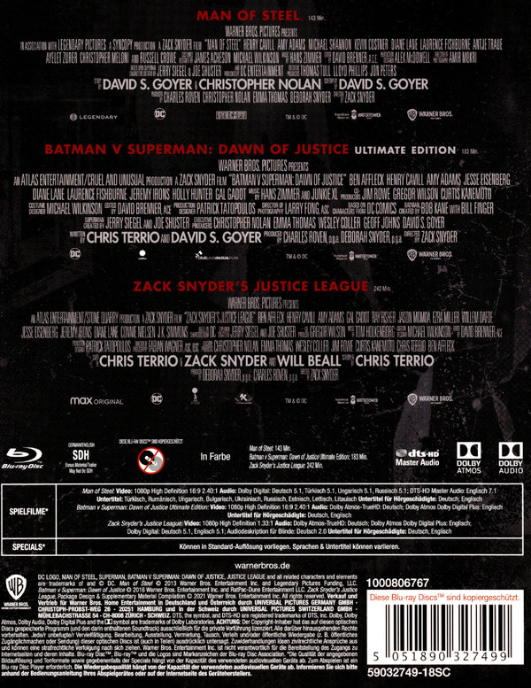 Zack Snyders Justice League Trilogy (blu-ray)