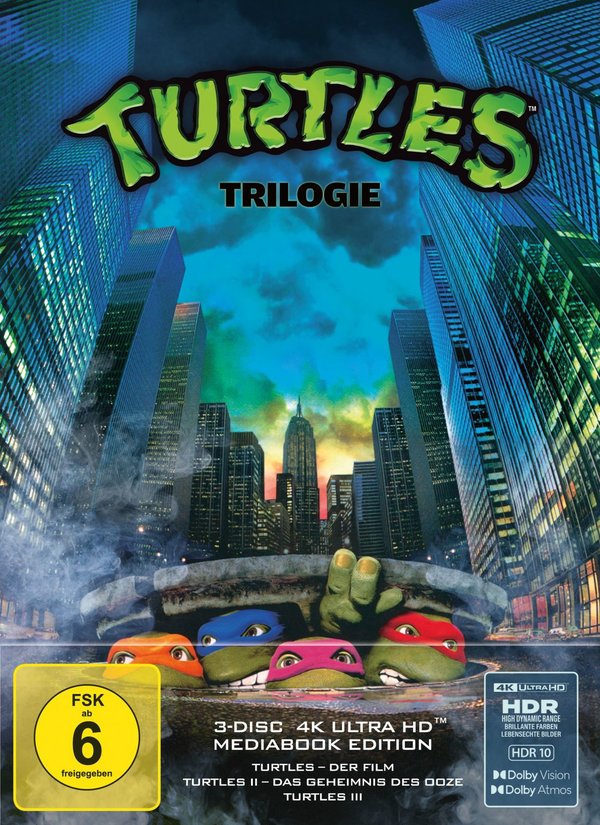 Turtles Trilogie - Uncut Mediabook Edition  (4K Ultra HD)