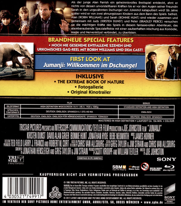 Jumanji - Special Edition (blu-ray)