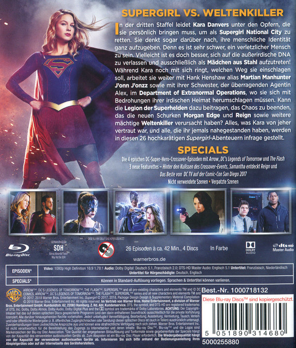 Supergirl - Die komplette 3. Staffel  [4 BRs]  (Blu-ray Disc)
