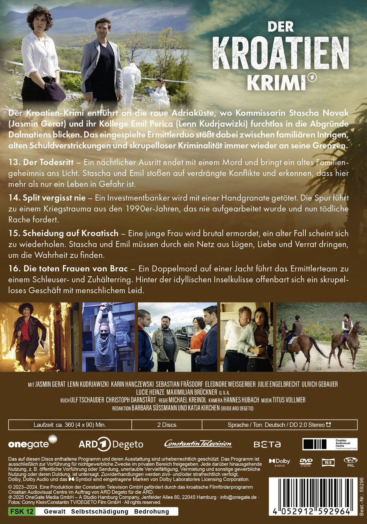 Der Kroatien-Krimi: Der Todesritt / Split vergisst nie / Scheidung auf Kroatisch / Die toten Frauen von Brac  [2 DVDs]  (DVD)