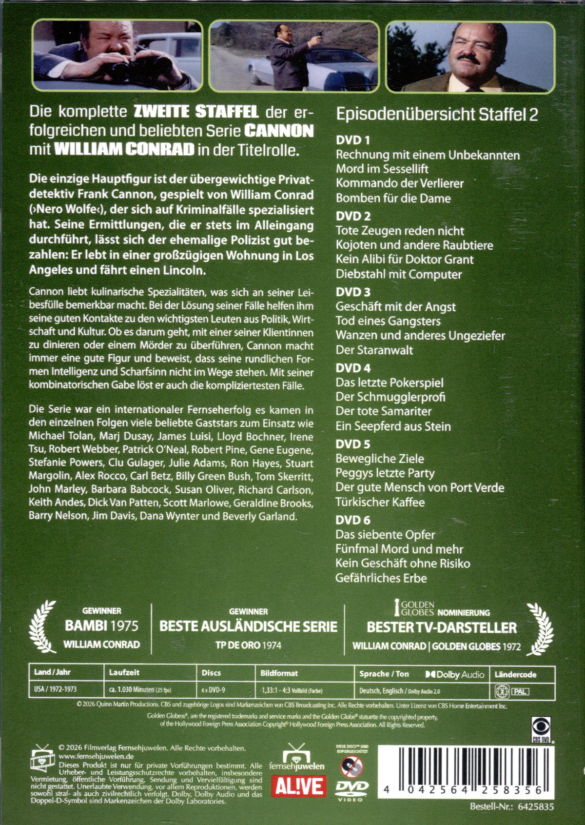 Cannon - Die komplette Staffel 2  [6 DVDs]  (DVD)