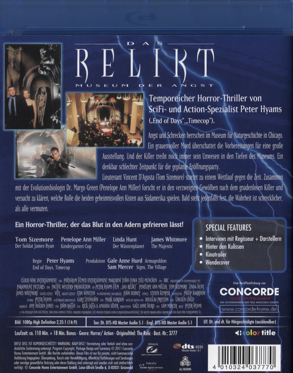 Relikt, Das (blu-ray)