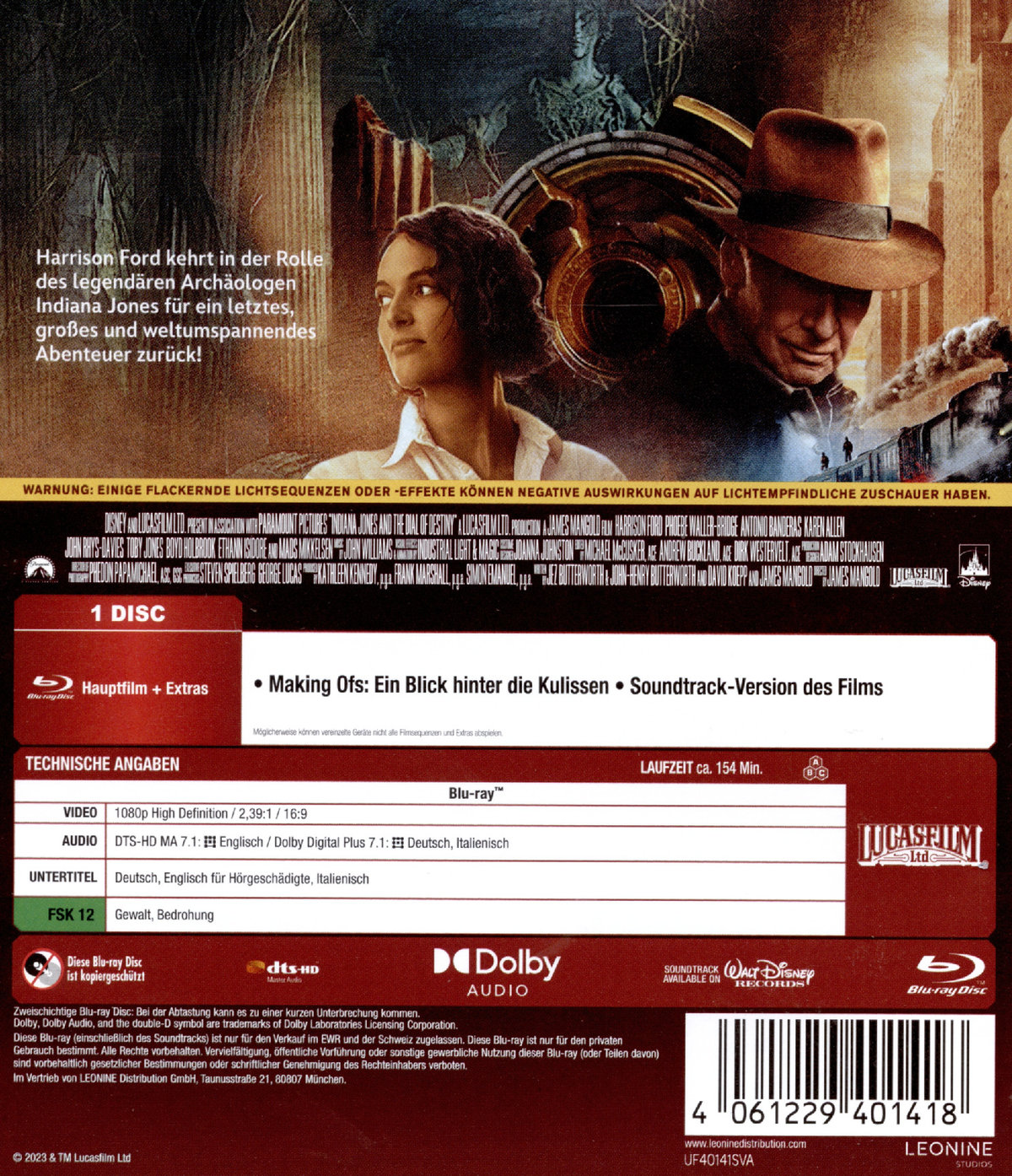 Indiana Jones und das Rad des Schicksals  (Blu-ray Disc)