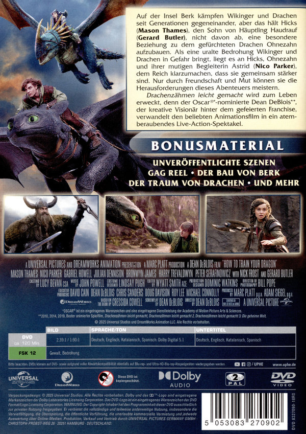 Drachenzähmen leicht gemacht (2025)  (DVD)