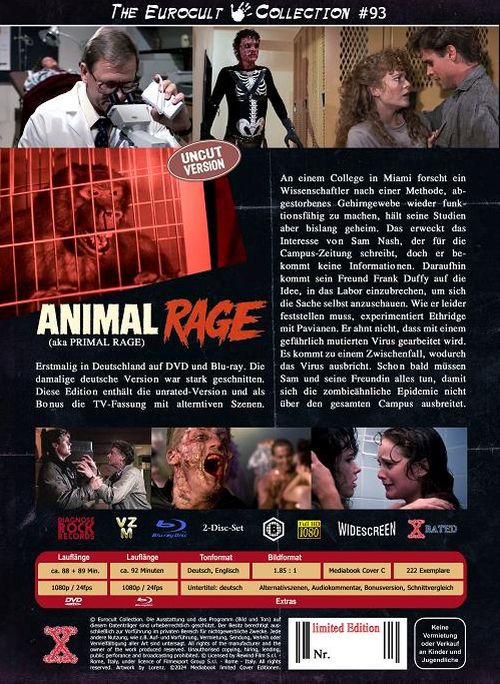 Animal Rage - Uncut Eurocult Mediabook Edition  (DVD+blu-ray) (C)