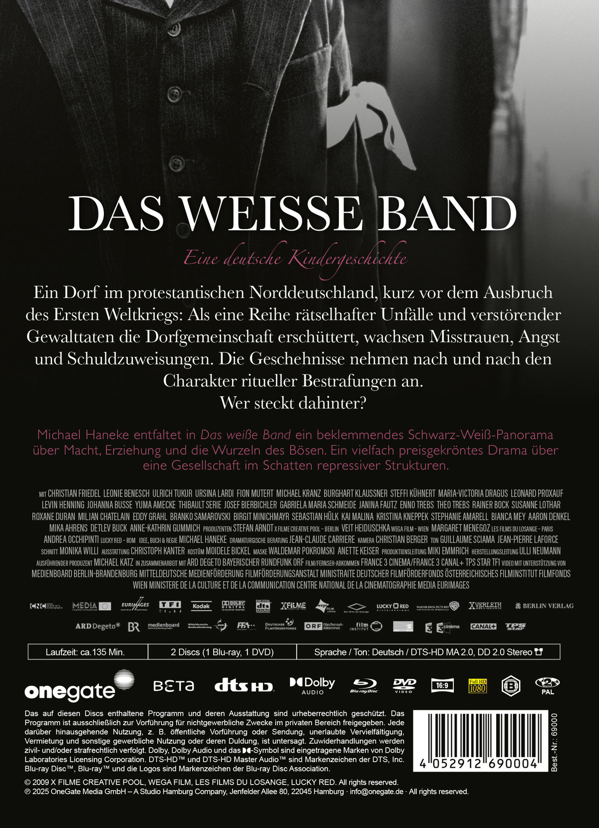 Das weiße Band - Eine deutsche Kindergeschichte - Uncut Mediabook Edition  (DVD+blu-ray)