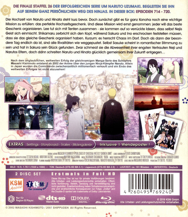 Naruto Shippuden - Staffel 26: Narutos Hochzeit (Folgen 714-720)  [2 BRs]  (Blu-ray Disc)