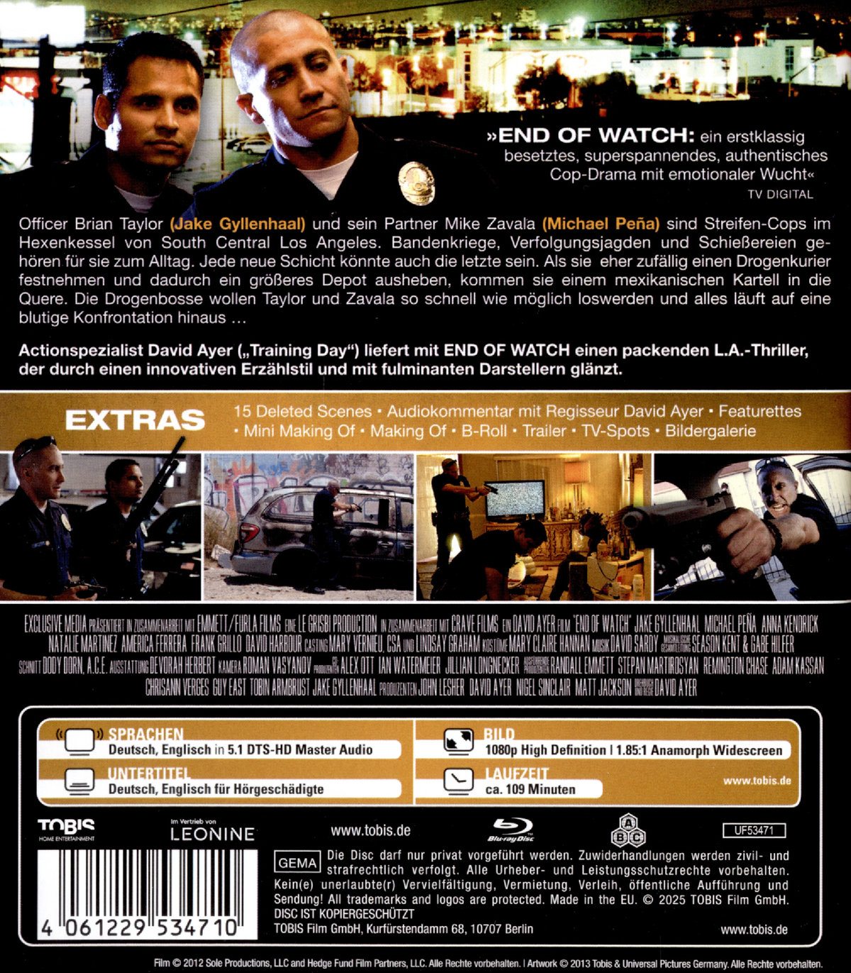 End of Watch  (Blu-ray Disc)
