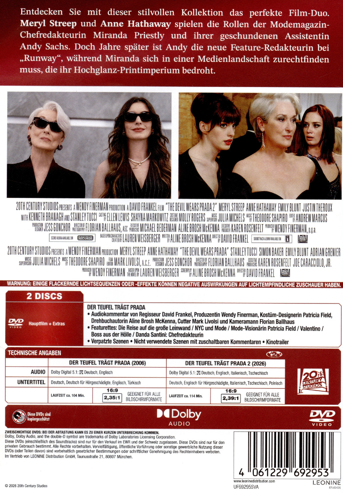 Der Teufel trägt Prada - 2-Movie-Collection  [2 DVDs]  (DVD)