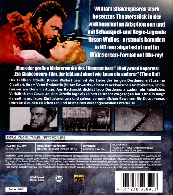 Orson Welles Othello (blu-ray)