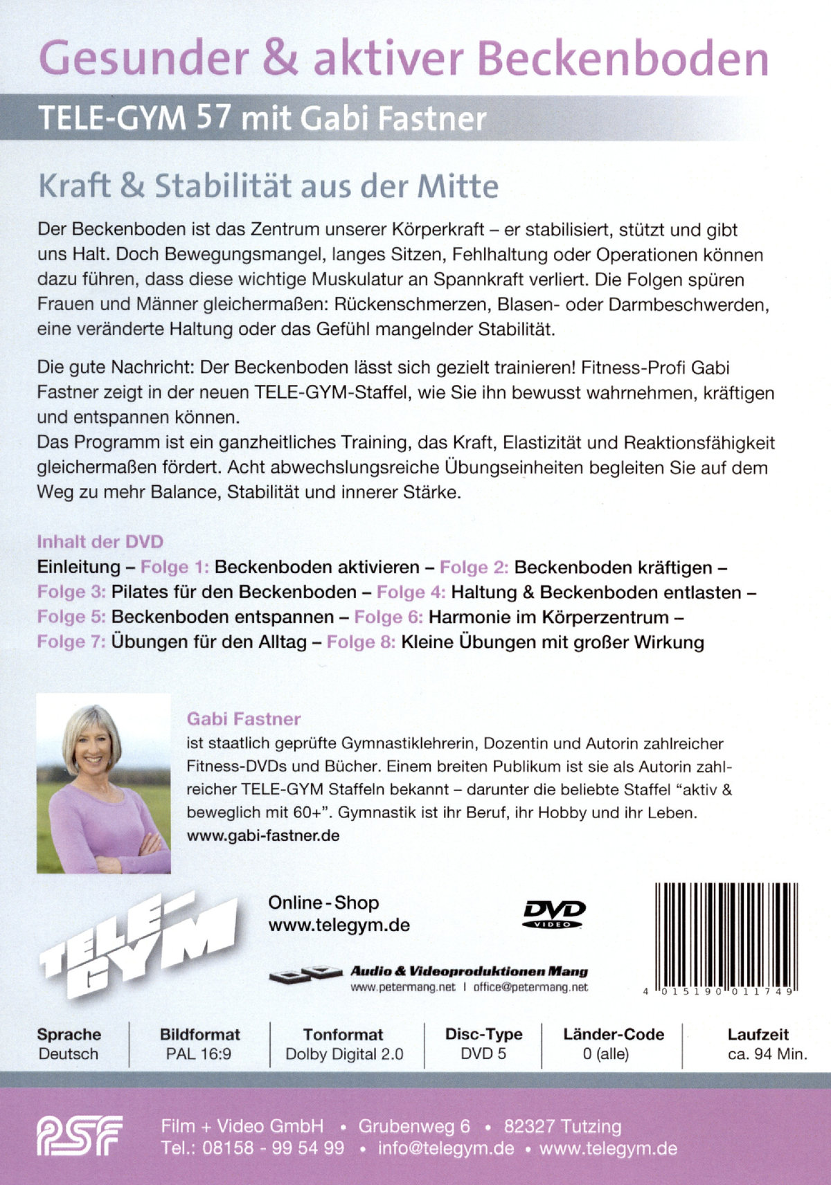 Gesunder & aktiver Beckenboden mit Gabi Fastner  (DVD)
