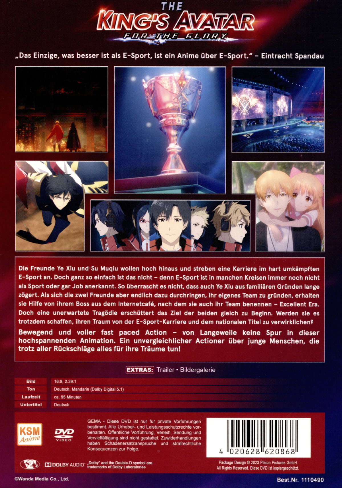 The King's Avatar: For the Glory  (DVD)