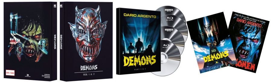 Demons 1+2 - Double Feature - Uncut Leatherbook Edition (4K Ultra HD+blu-ray)