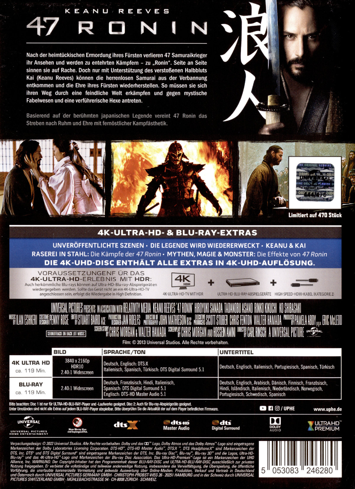 47 Ronin - Uncut Mediabook Edition  (4K Ultra HD+blu-ray) (B)