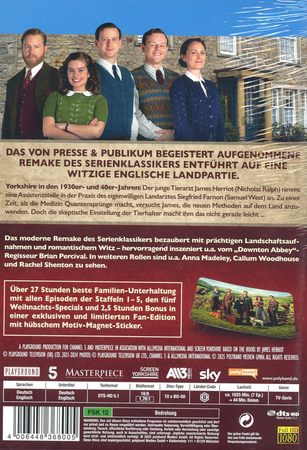 Der Doktor und das liebe Vieh - Die kompletten Staffeln 1-5 LTD. - Die limitierte Fan-Edition inkl. Magnet-Sticker  [10 BRs]  (Blu-ray Disc)