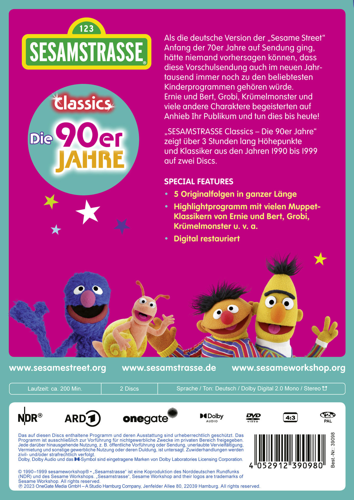 Sesamstraße Classics - Die 90er Jahre  [2 DVDs]  (DVD)