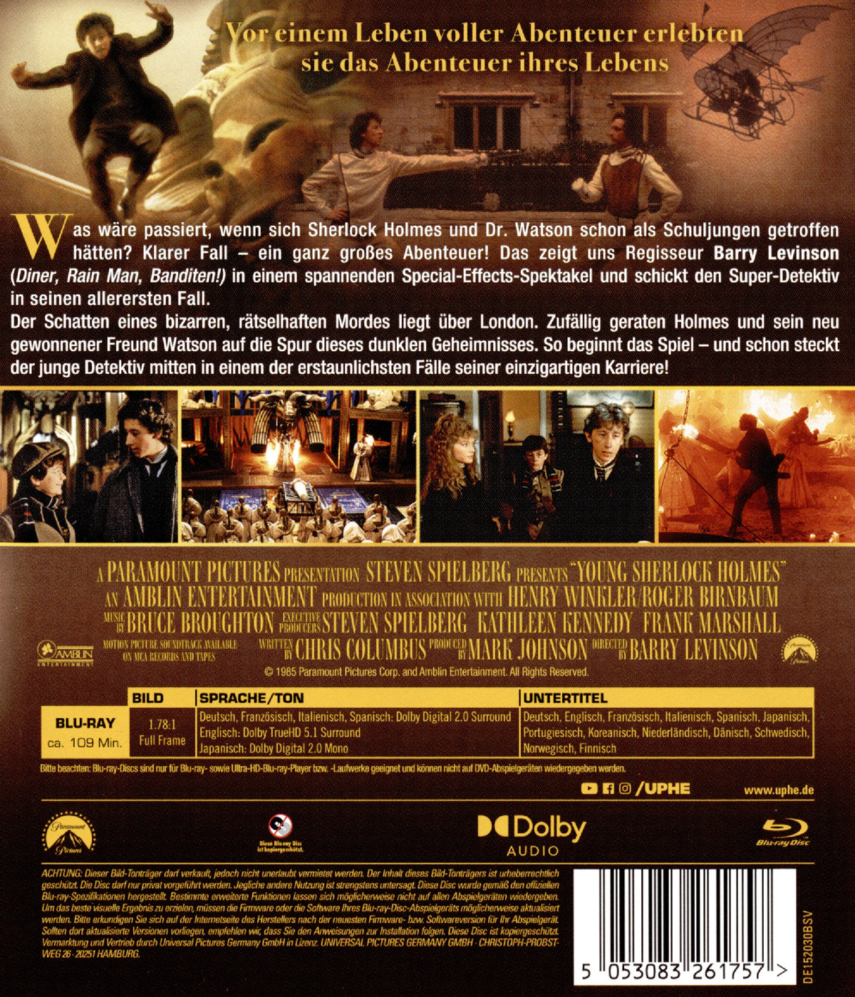 Young Sherlock Holmes - Das Geheimnis des verborgenen Tempels  (Blu-ray Disc)