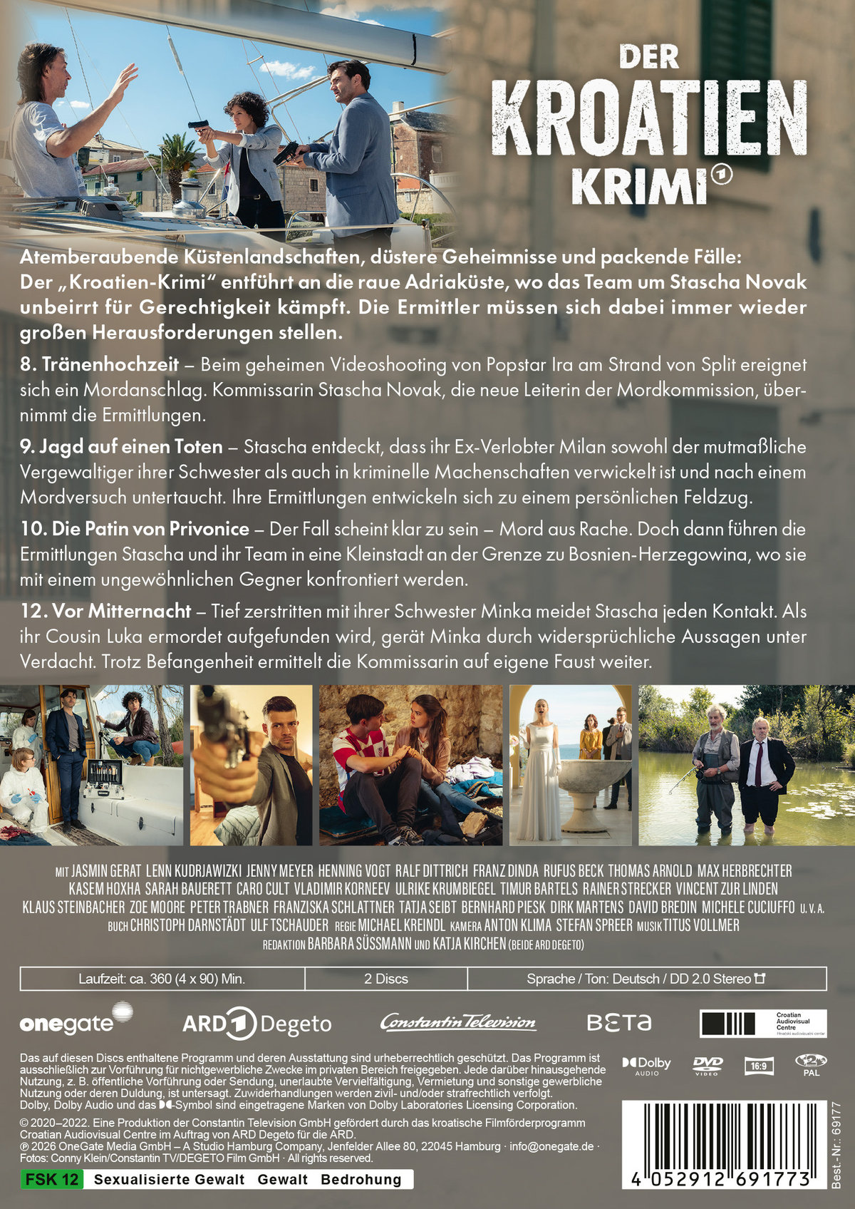 Der Kroatien-Krimi: Tränenhochzeit / Jagd auf einen Toten / Die Patin von Privonice / Vor Mitternacht  [2 DVDs]  (DVD)