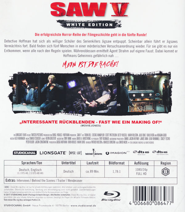 Saw V - White Edition  (Blu-ray Disc)