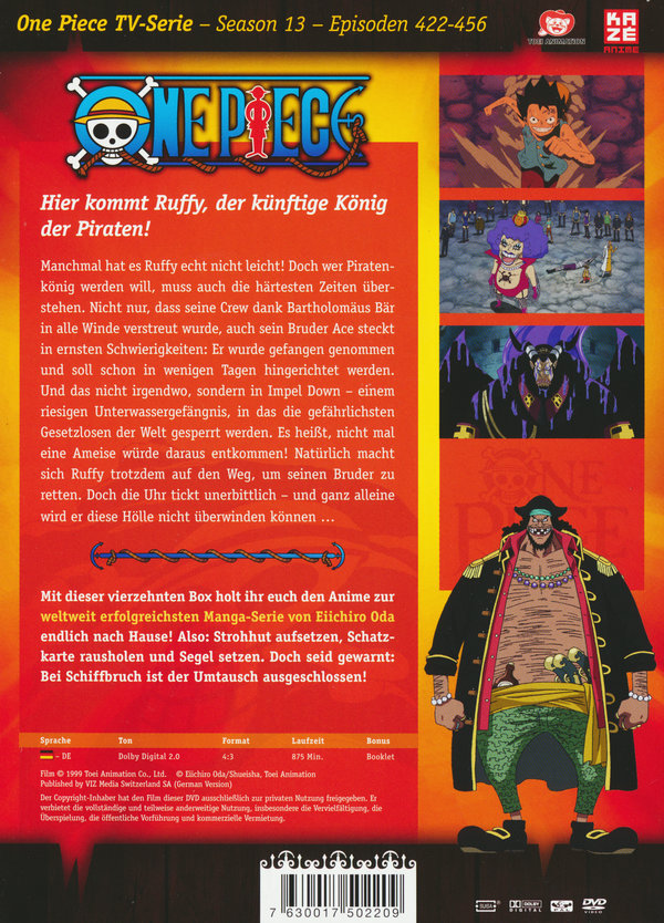 One Piece - TV-Serie Staffel 13/Box 14  [6 DVDs]  (DVD)