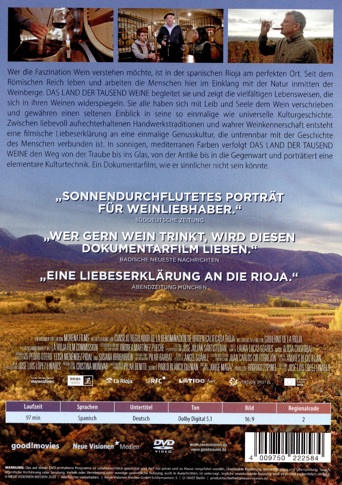 Das Land der tausend Weine  (DVD)