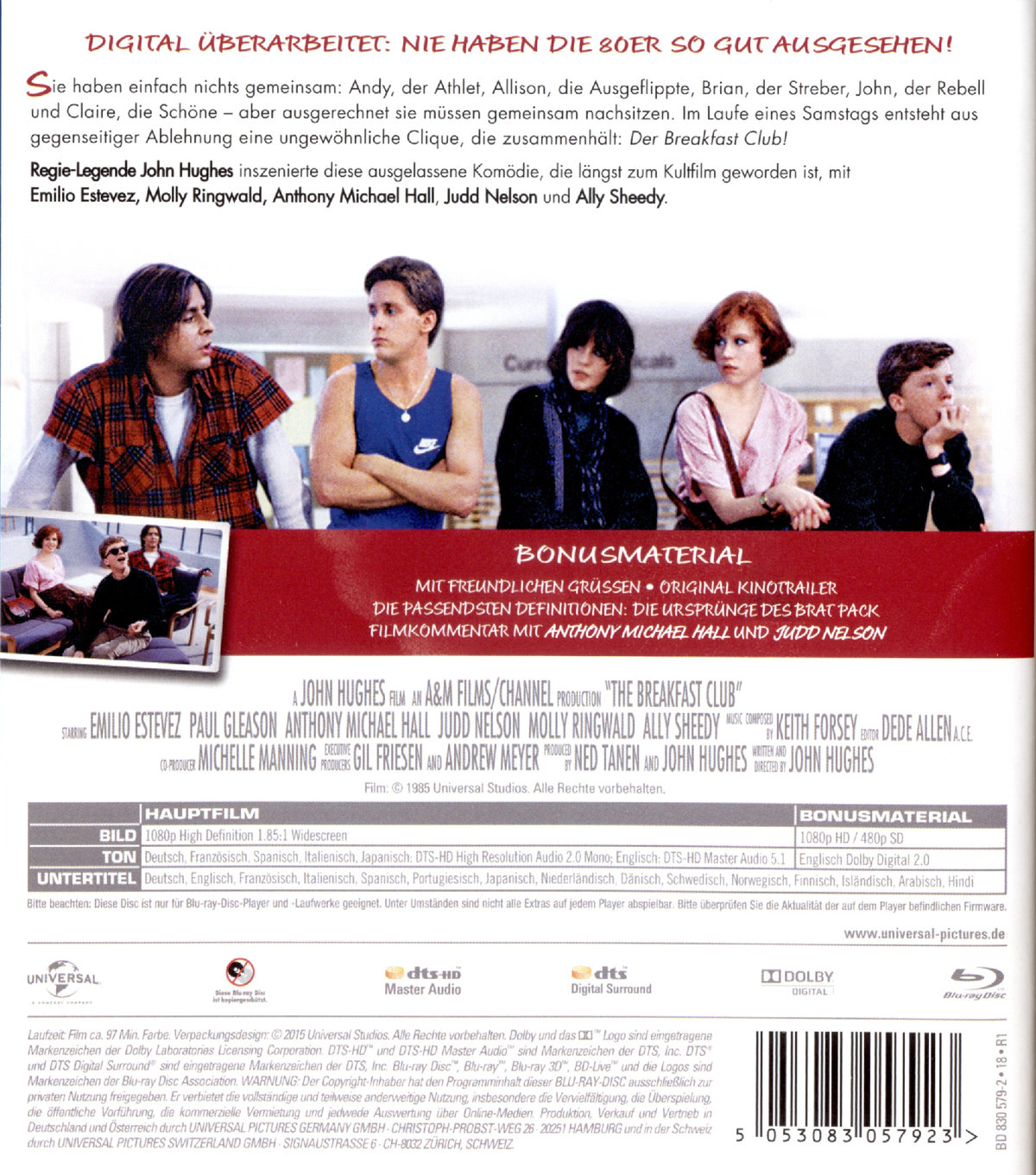 Breakfast Club, The - 30th Anniversary Edition (blu-ray)