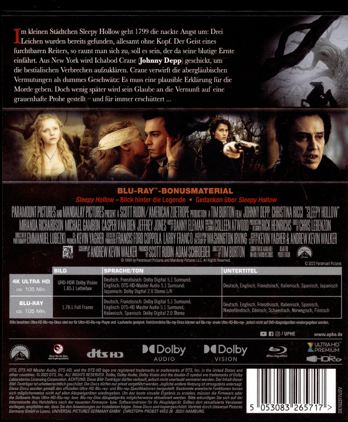 Sleepy Hollow (4K Ultra HD+blu-ray) Sleepy Hollow (4K Ultra HD+blu-ray)