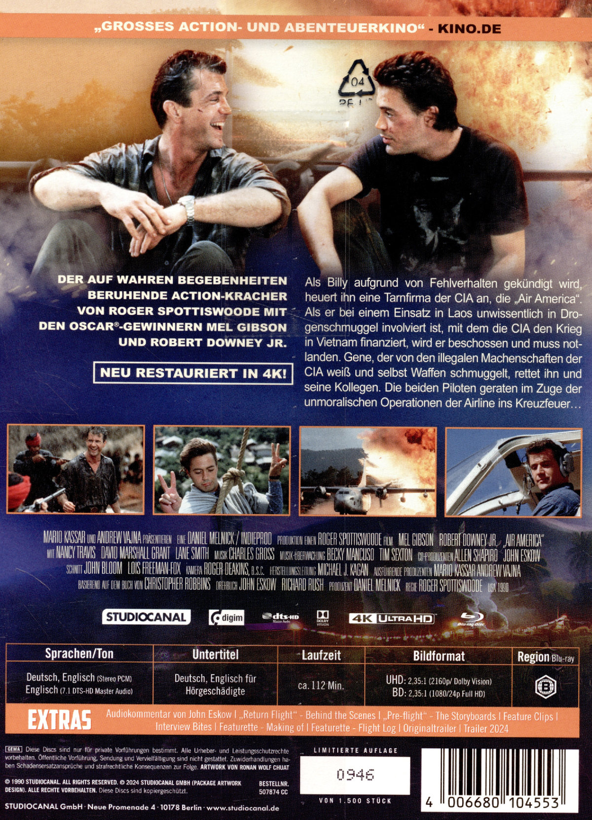 Air America - Uncut Mediabook Edition  (4K Ultra HD+blu-ray)