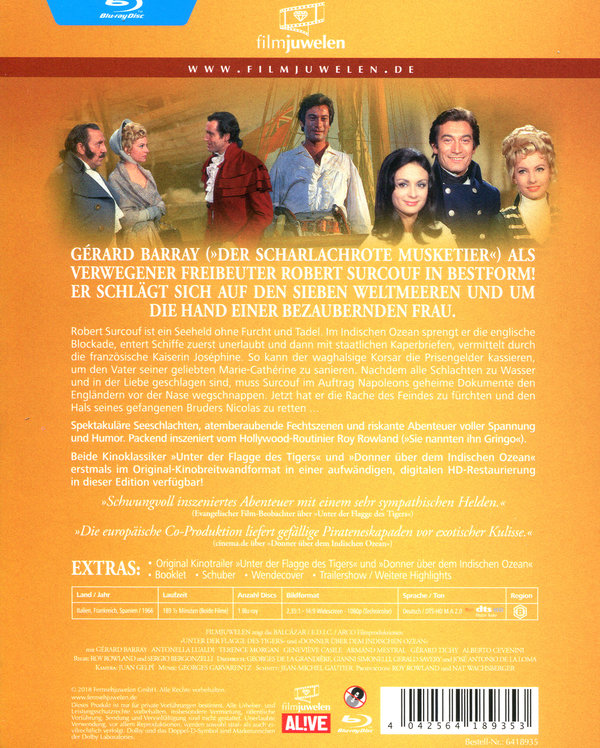 Unter der Flagge des Tigers / Donner über dem Indischen Ozean (blu-ray)