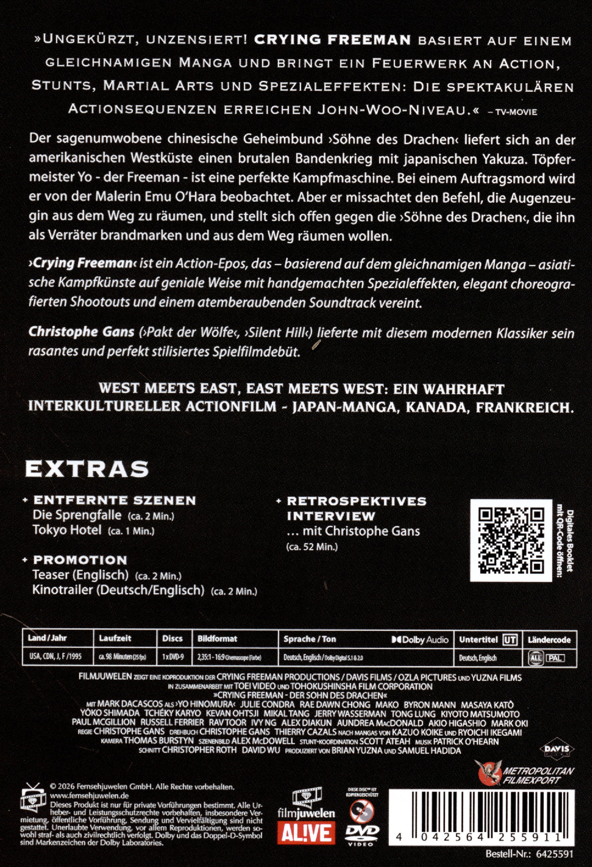 Crying Freeman - Der Sohn des Drachen  (DVD)