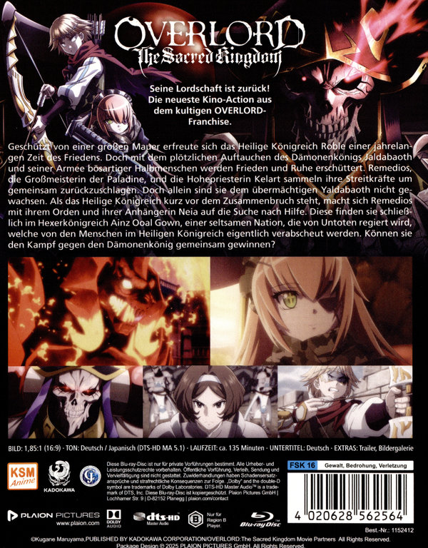 Overlord: The Sacred Kingdom  (Blu-ray Disc) Overlord: The Sacred Kingdom  (Blu-ray Disc)