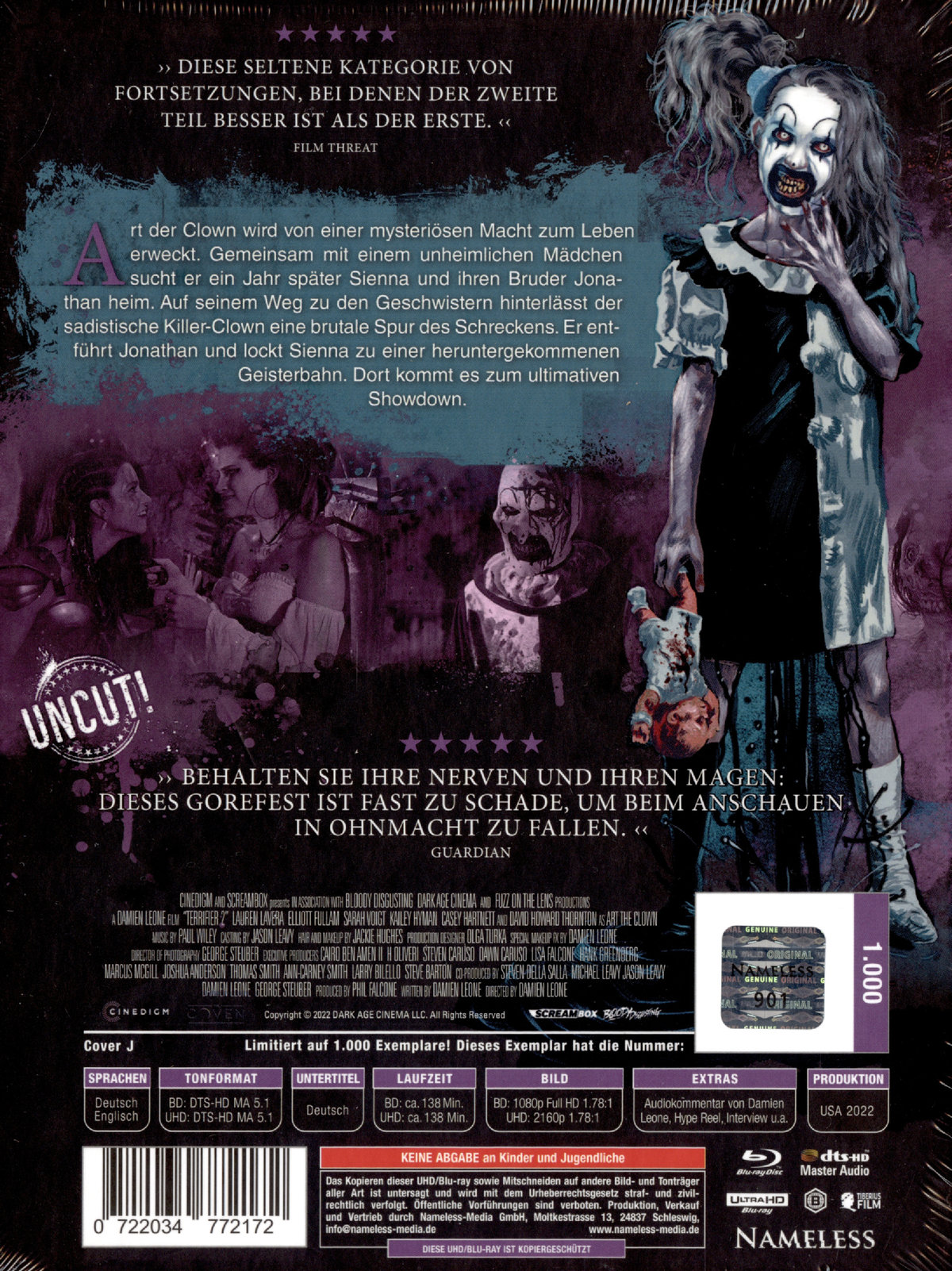 Terrifier 2 - Uncut Mediabook Edition  (4K Ultra HD+blu-ray) (J)
