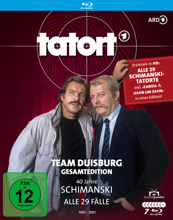 Tatort Duisburg - 40 Jahre Schimanski - Gesamtedition: Alle 29 Folgen inkl. "Zahn um Zahn" und "Zabou" (Fernsehjuwelen)  [7 BRs]  (Blu-ray Disc)