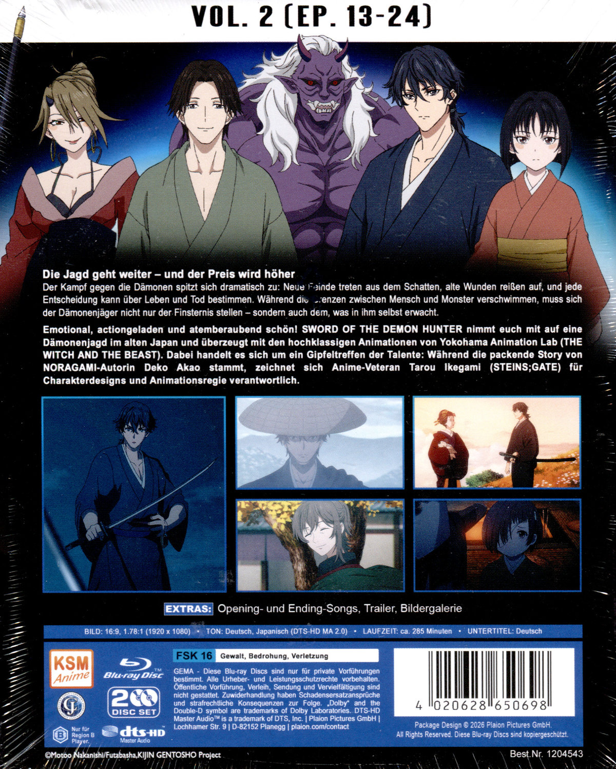 Sword of the Demon Hunter: Kijin Gentôshô - Vol. 2 (Ep. 13-24)  [2 BRs]  (Blu-ray Disc)