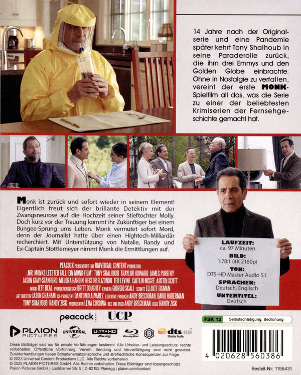 Mr. Monks letzter Fall  (4K-Ultra HD) (+Blu-ray)