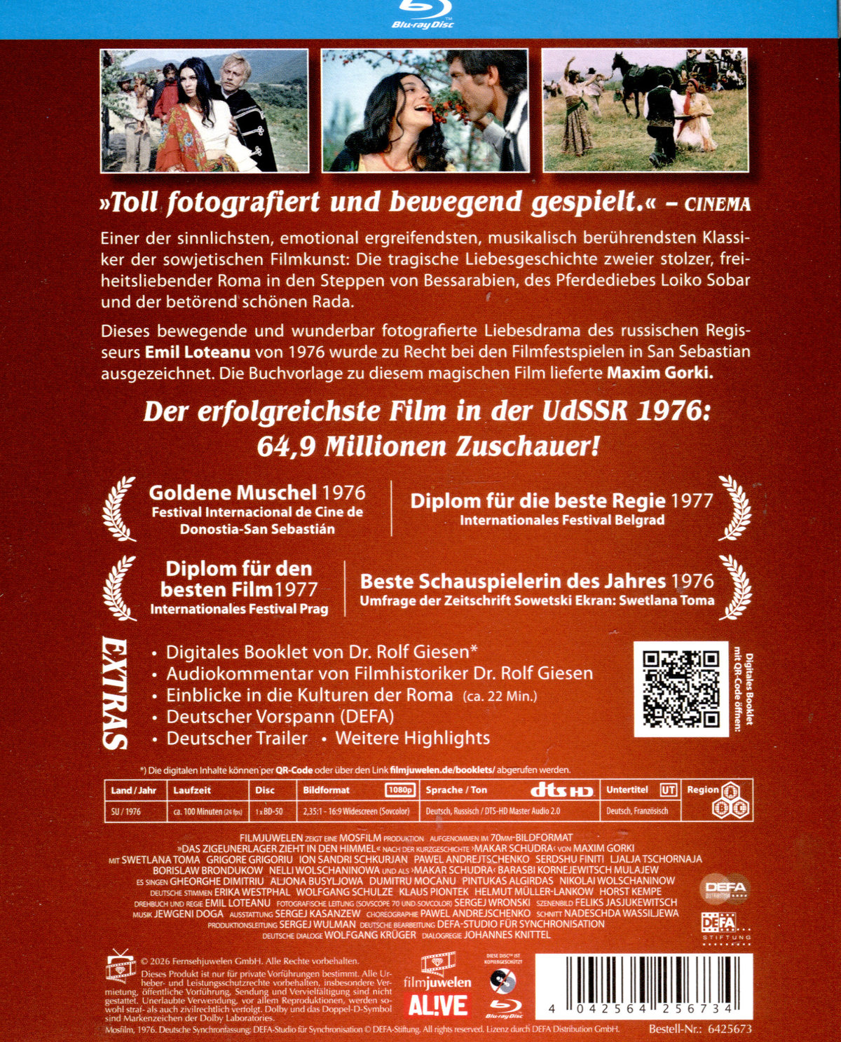 Das Zigeunerlager zieht in den Himmel (Wenn die Zigeuner ziehen) (DEFA Filmjuwelen)  (Blu-ray Disc)