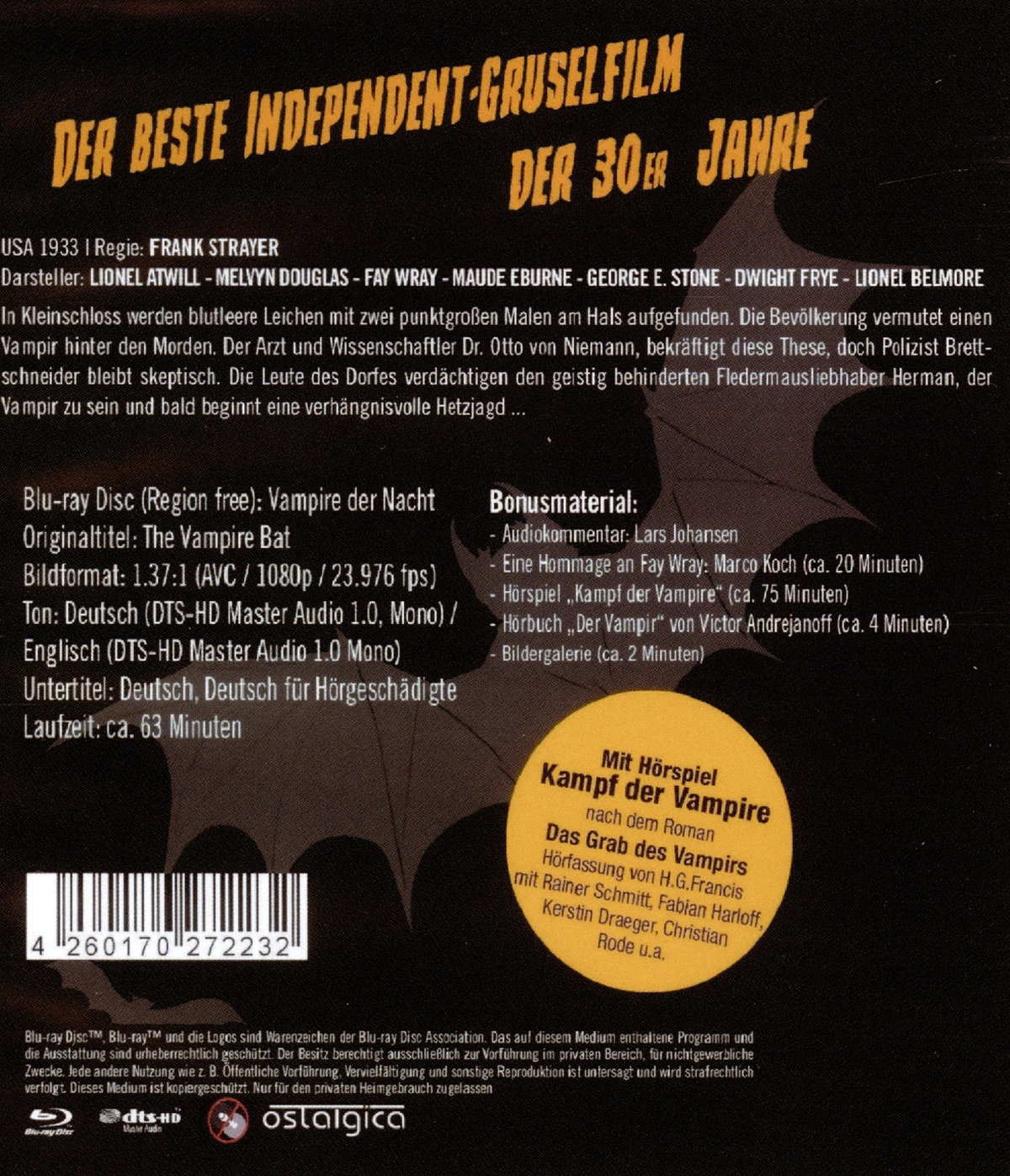 Vampire der Nacht (The Vampire Bat) - Limited Edition auf 1000 Stück  (Blu-ray Disc)
