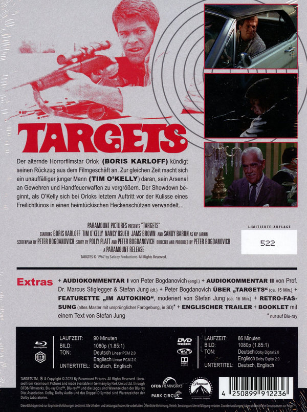 Targets – Bewegliche Ziele - Uncut Mediabook Edition  (DVD+blu-ray) (A) Targets – Bewegliche Ziele - Uncut Mediabook Edition  (DVD+blu-ray) (A)